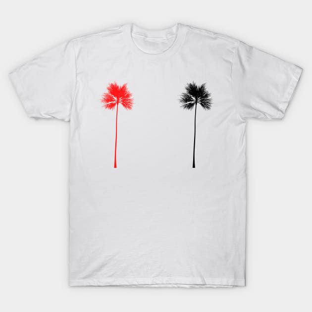 red black palm tree design T-Shirt by Artistic_st